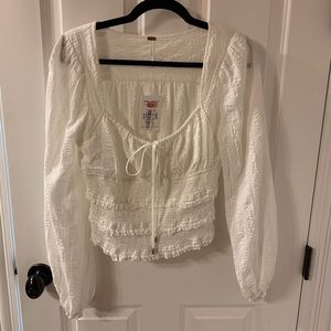 New Free People white blouse size S